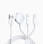 كيبل شحن 3 في 1 للساعة Joyroom S-IW007 أبيض 1.2م