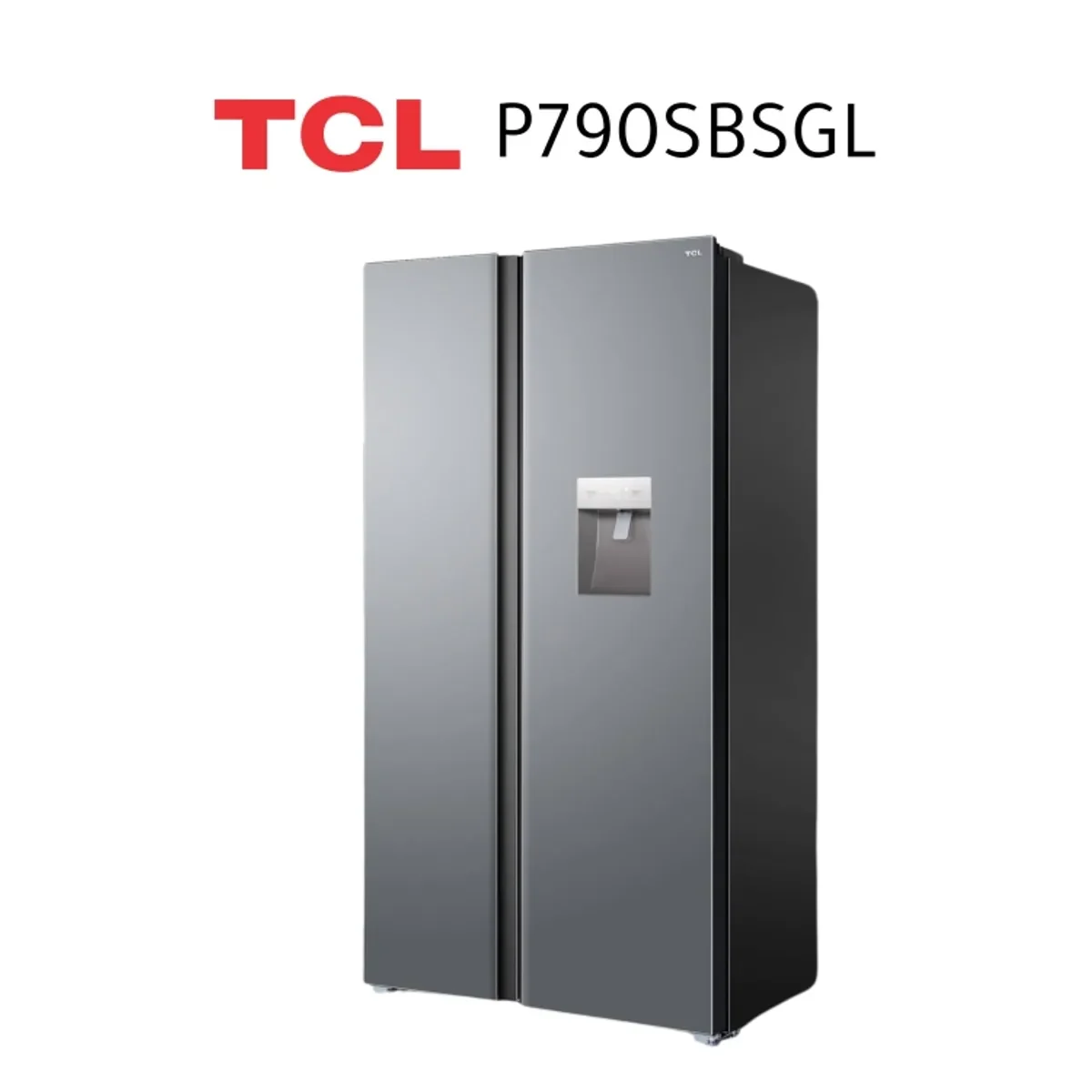 ثلاجة TCL سايد باي سايد 631/650 لتر مع موزع مياه P650SBS/P790SBSGL