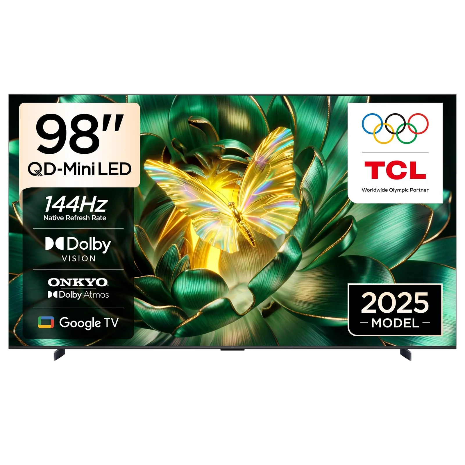 تلفزيون TCL 98 بوصة QD-Mini LED 4K بتردد 144 هرتز 98C6K